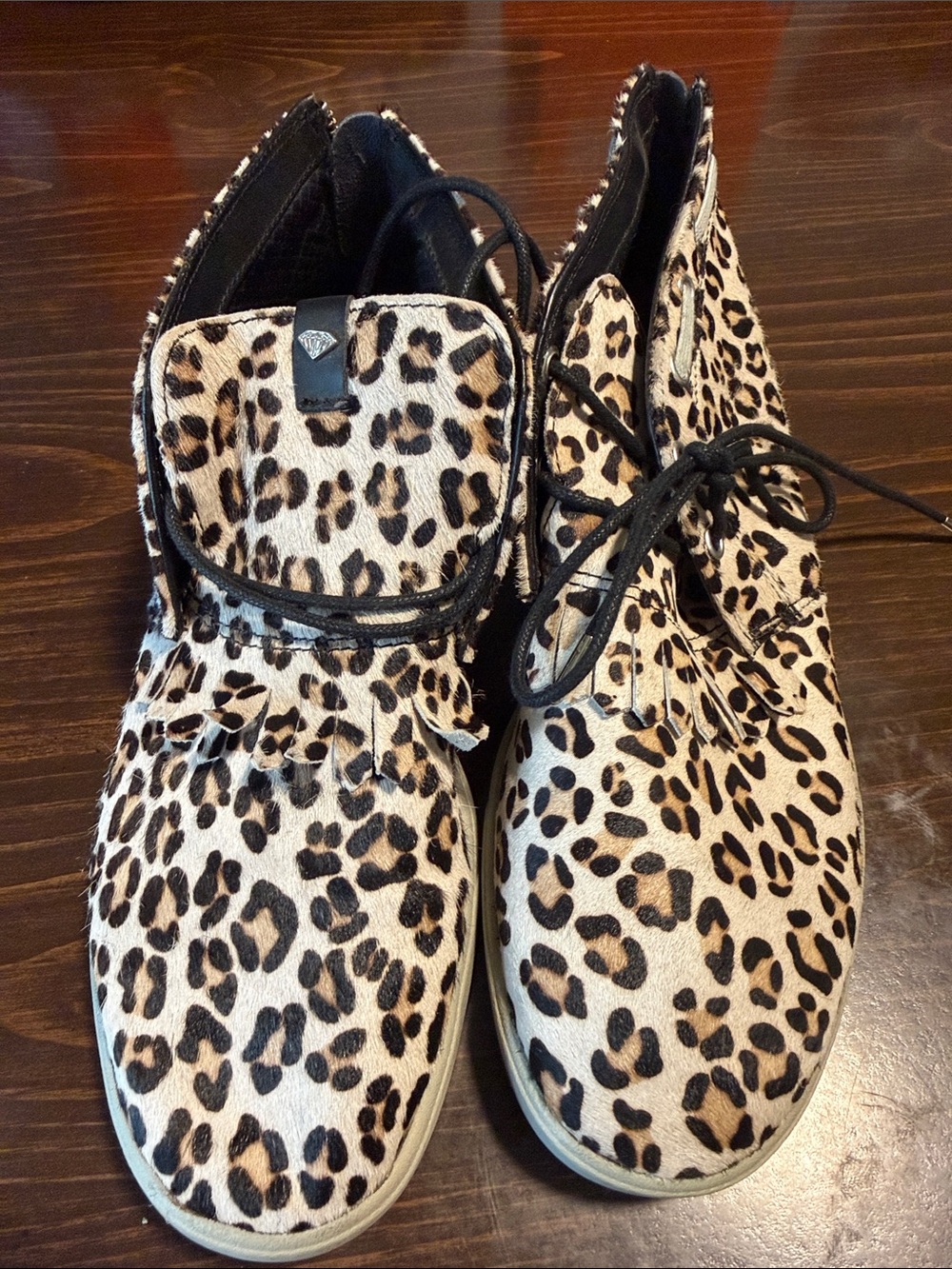 Diamond Supply Co. Leopard Print Ankle Boots